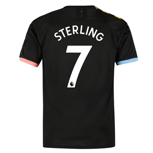 Camiseta Manchester City NO.7 Sterling 2ª Kit 2019 2020 Negro